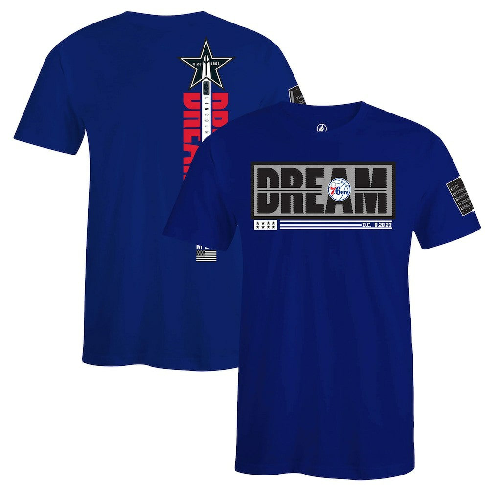 Philadelphia 76ers FISLL x Black History Collection Unisex T-Shirt - Blue
