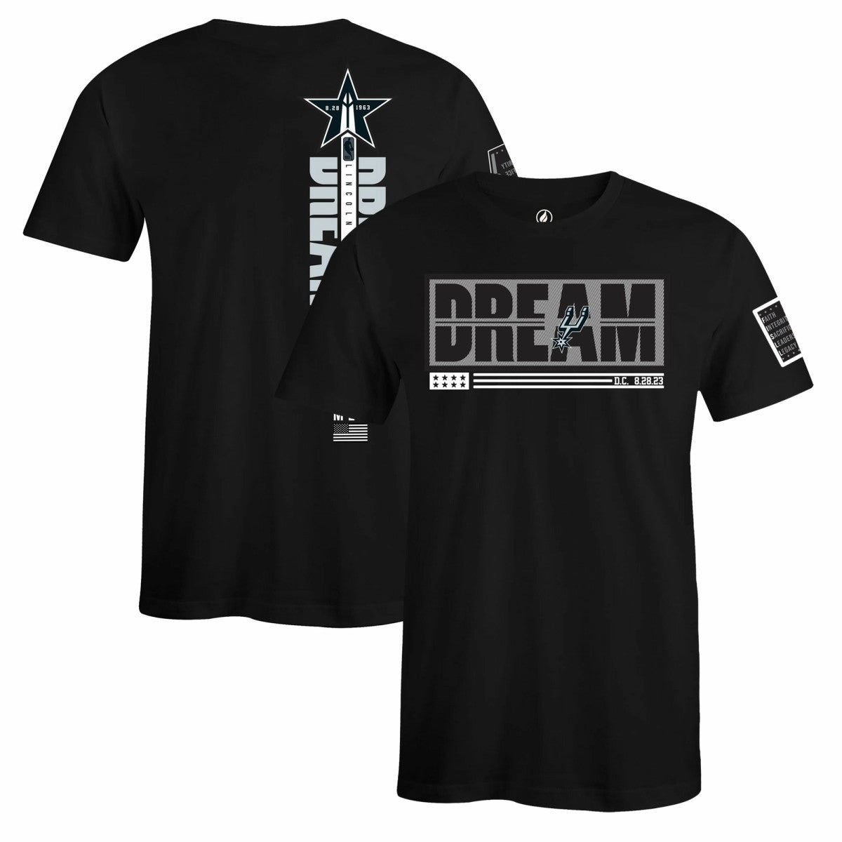 San Antonio Spurs FISLL x Black History Collection Unisex T-Shirt - Black