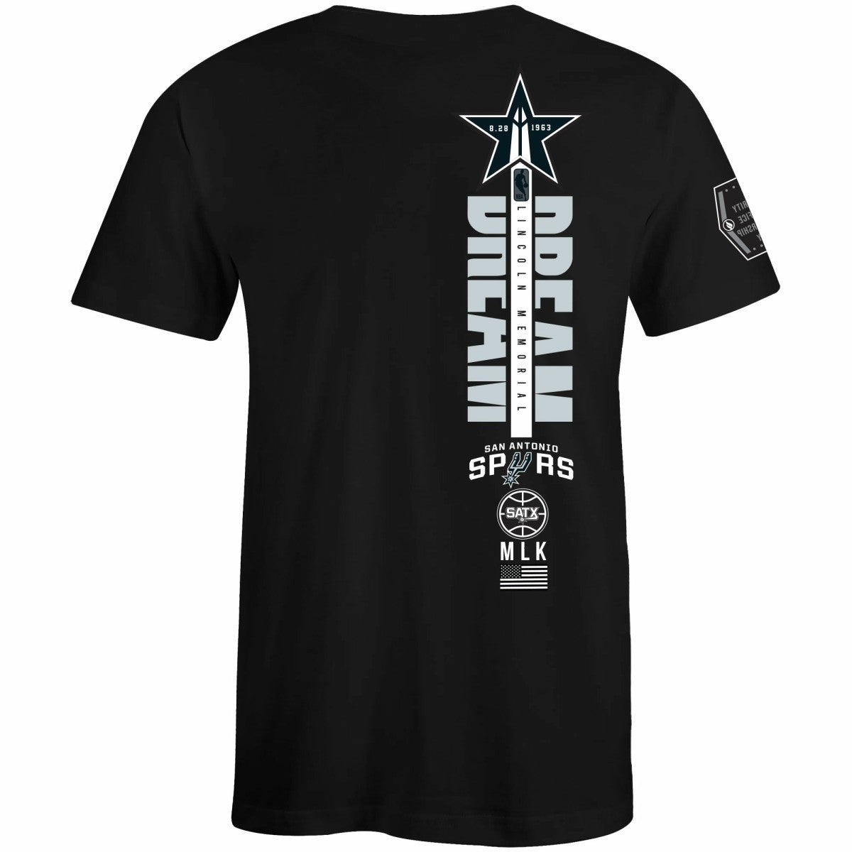 San Antonio Spurs FISLL x Black History Collection Unisex T-Shirt - Black