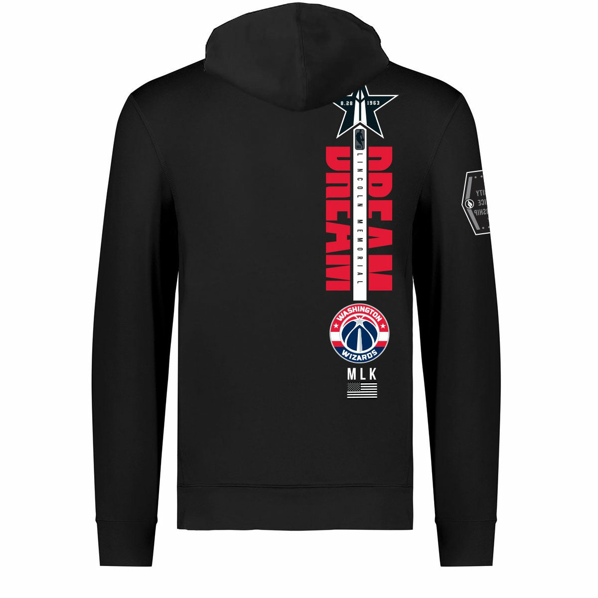 Washington Wizards FISLL x Black History Collection Unisex Pullover Hoodie - Black