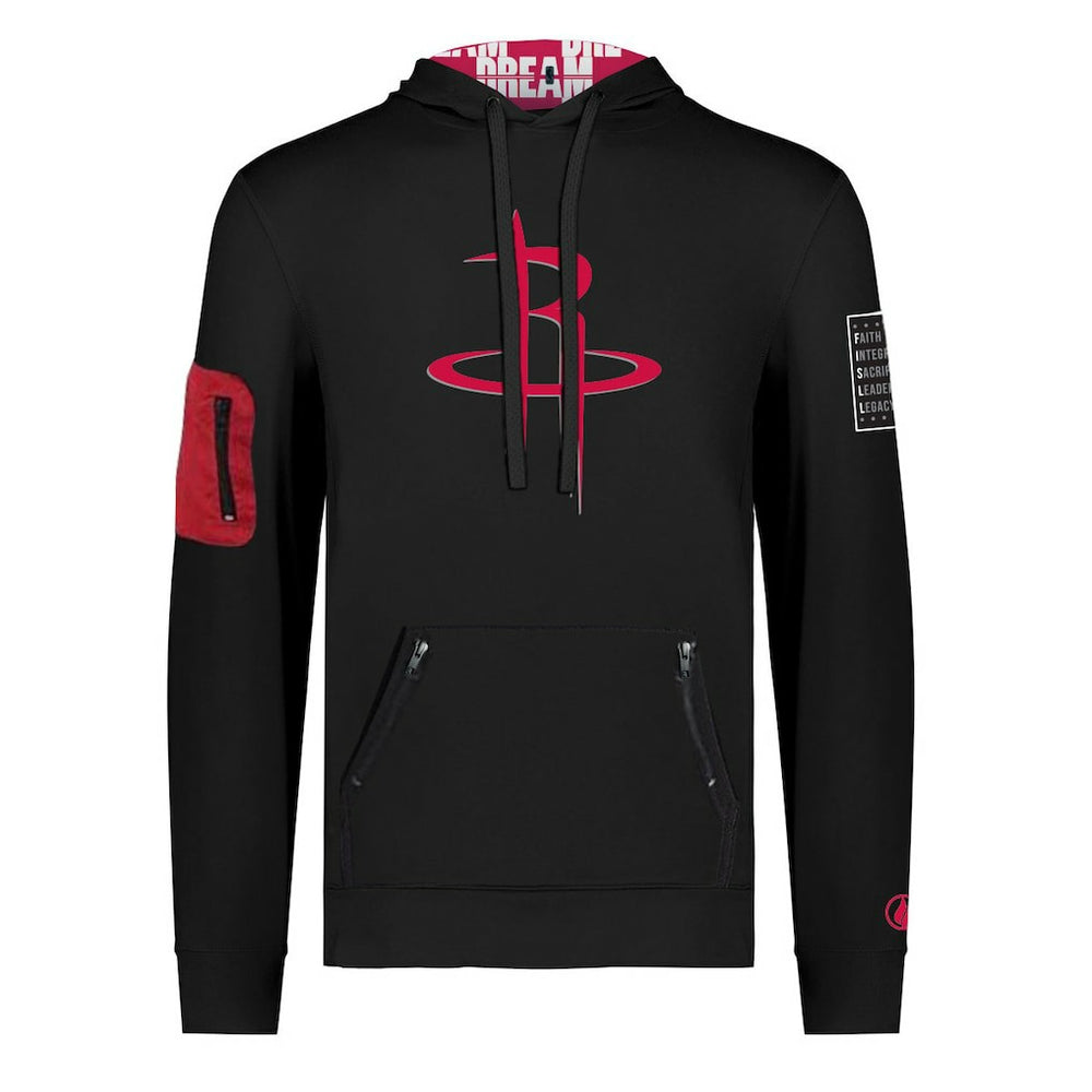 Houston Rockets FISLL x Black History Collection Unisex Pullover Hoodie - Black