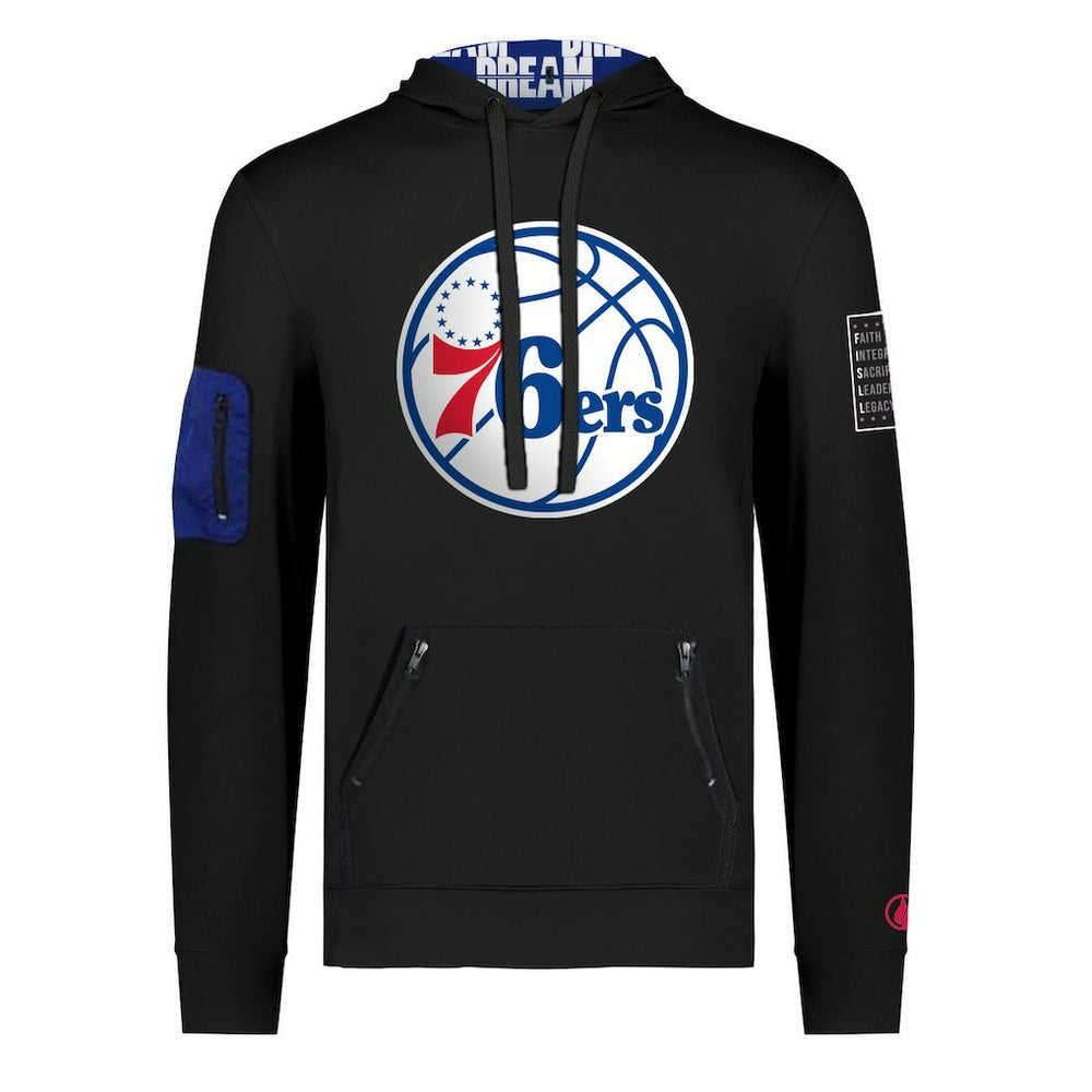 Philadelphia 76ers FISLL x Black History Collection Unisex Pullover Hoodie - Black