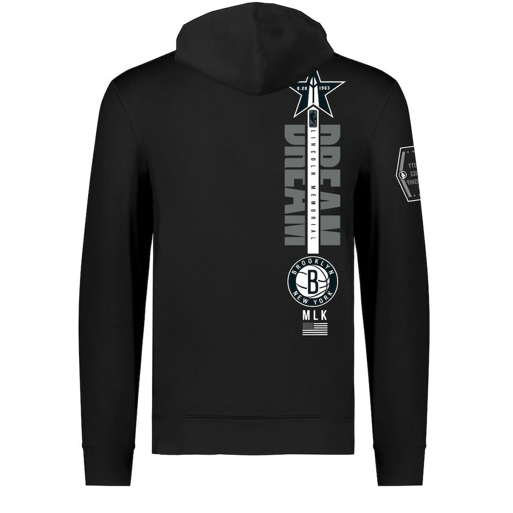 Brooklyn Nets FISLL x Black History Collection Unisex Pullover Hoodie - Black