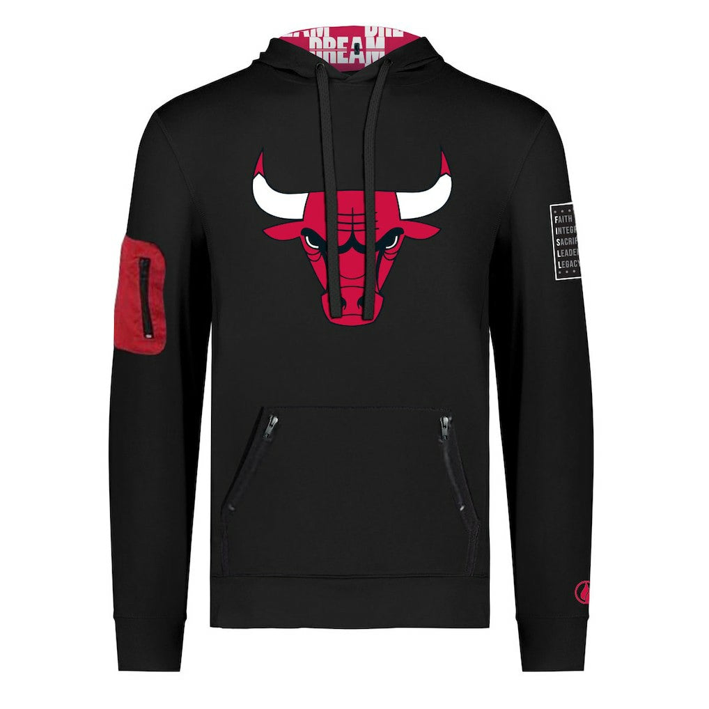 Chicago Bulls FISLL x Black History Collection Unisex Pullover Hoodie - Black