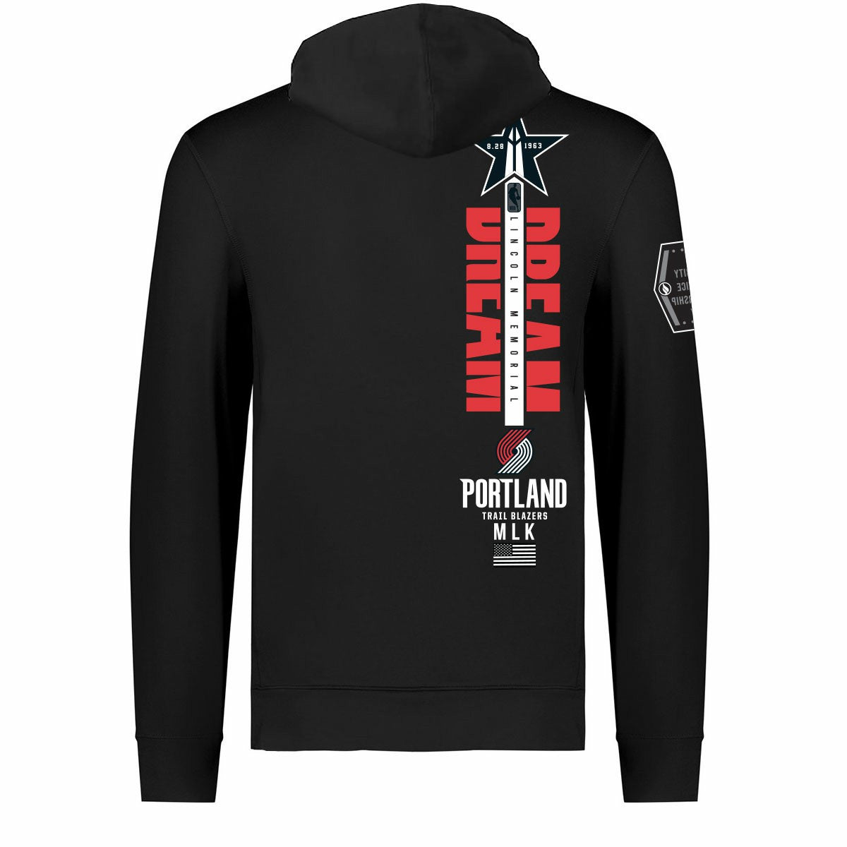 Portland Trail Blazers FISLL x Black History Collection Unisex Pullover Hoodie - Black