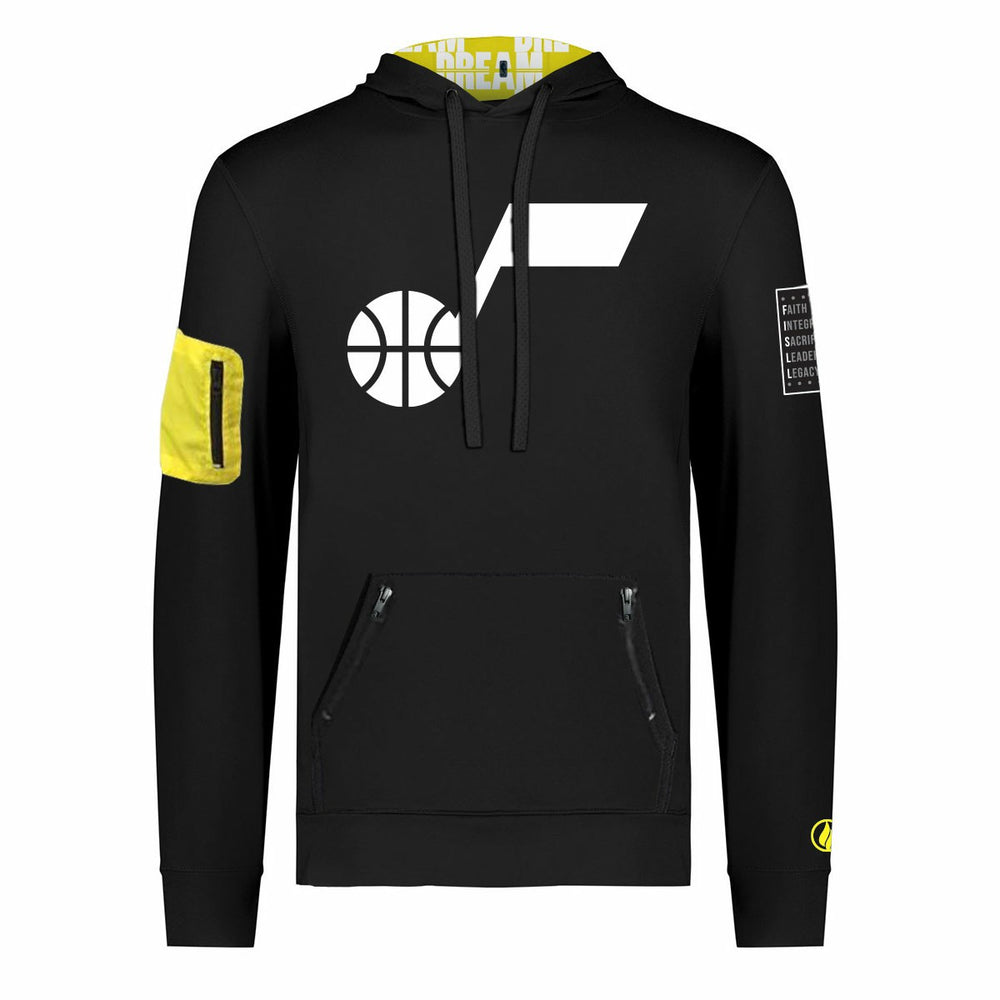Utah Jazz FISLL x Black History Collection Unisex Pullover Hoodie - Black