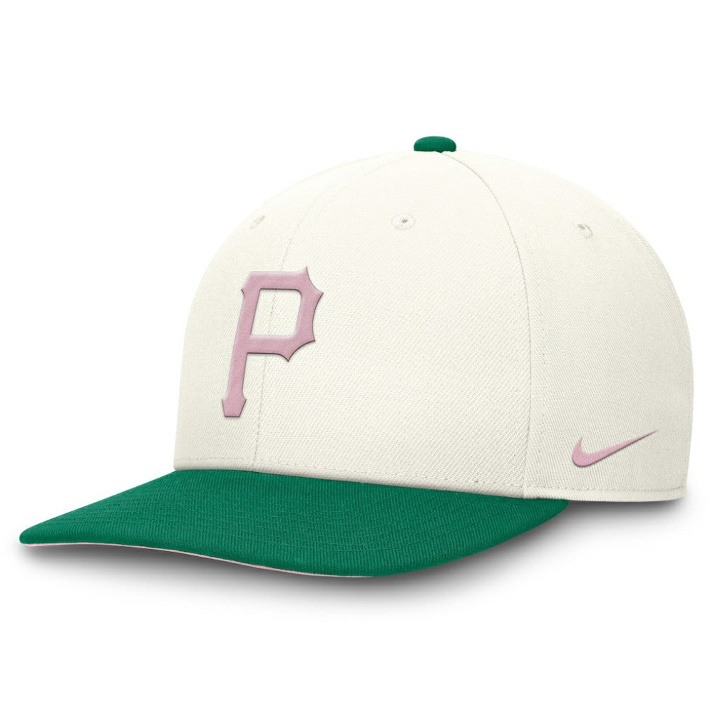 Pittsburgh Pirates Nike Sail Pro Performance Snapback Hat - Cream/Green Hats