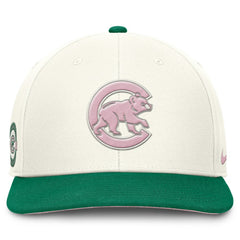 Chicago Cubs Nike Sail Pro Performance Snapback Hat - Cream/Green Hats