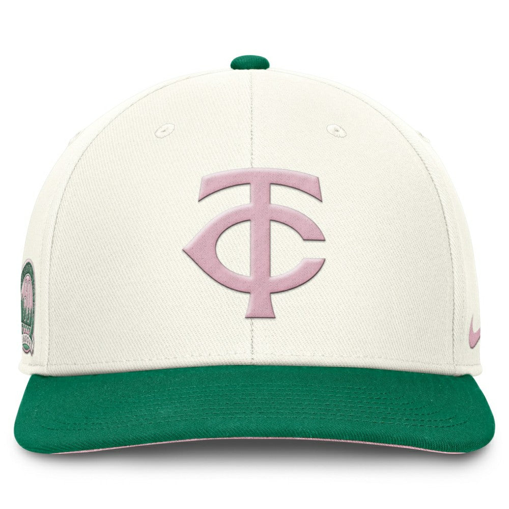 Minnesota Twins Nike Sail Pro Performance Snapback Hat - Cream/Green Hats