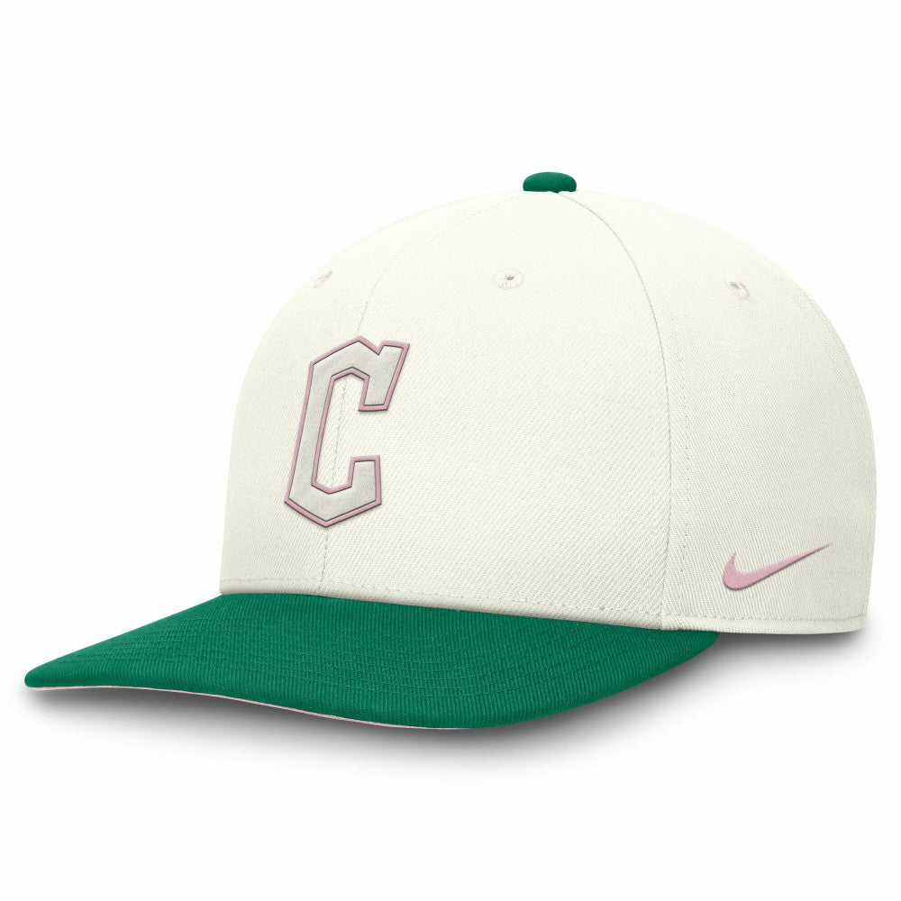 Cleveland Guardians Nike Sail Pro Performance Snapback Hat - Cream/Green Hats