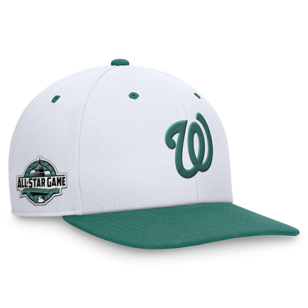 Washington Nationals Nike Bicoastal Two-Tone Pro Performance Snapback Hat - White/Green Hats