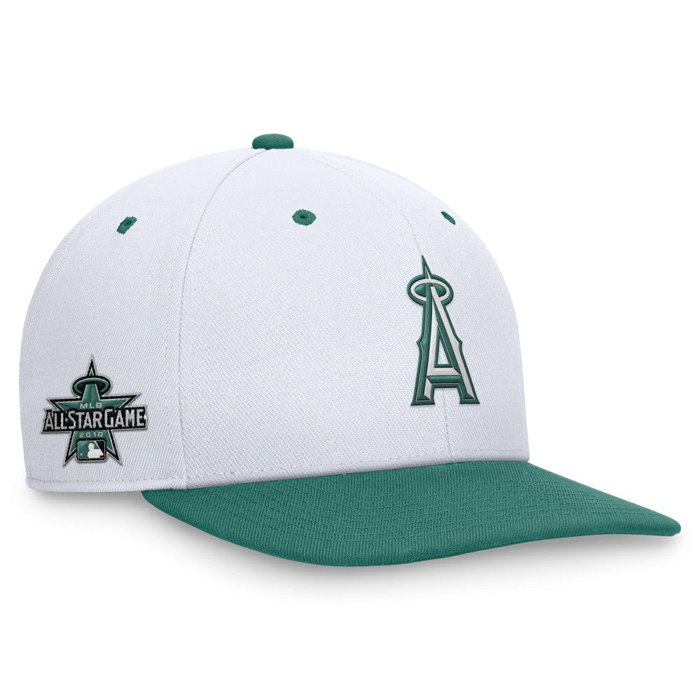 Los Angeles Angels Nike Bicoastal Two-Tone Pro Performance Snapback Hat - White/Green Hats