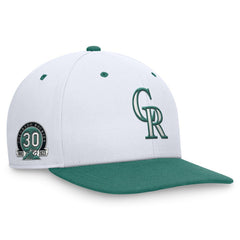 Colorado Rockies Nike Bicoastal Two-Tone Pro Performance Snapback Hat - White/Green Hats