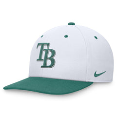 Tampa Bay Rays Nike Bicoastal Two-Tone Pro Performance Snapback Hat - White/Green Hats