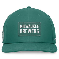 Milwaukee Brewers Nike Bicoastal Pro Performance Snapback Hat - Green Hats
