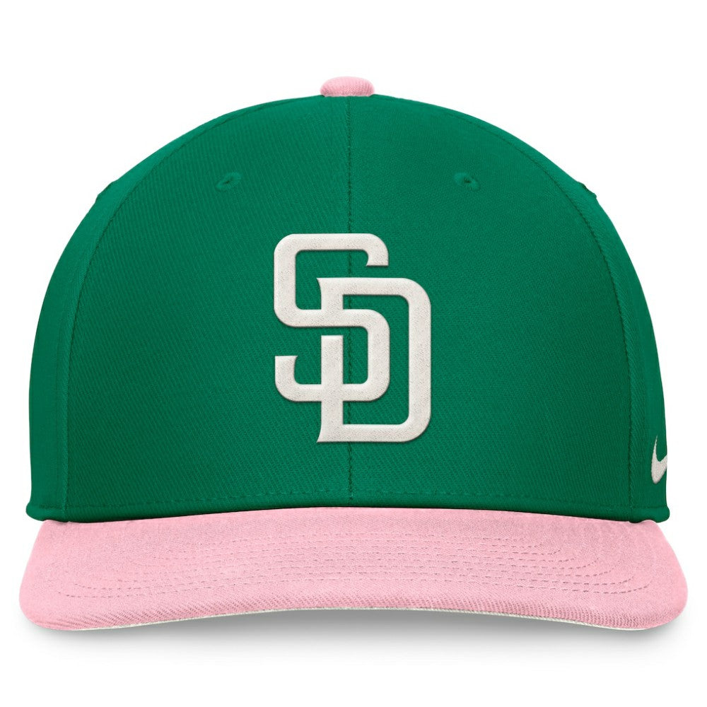 San Diego Padres Nike Malachite Pro Performance Snapback Hat - Green/Pink Hats