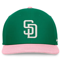 San Diego Padres Nike Malachite Pro Performance Snapback Hat - Green/Pink Hats