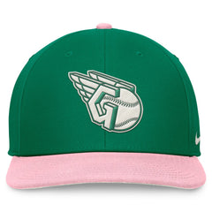 Cleveland Guardians Nike Malachite Pro Performance Snapback Hat - Green/Pink Hats