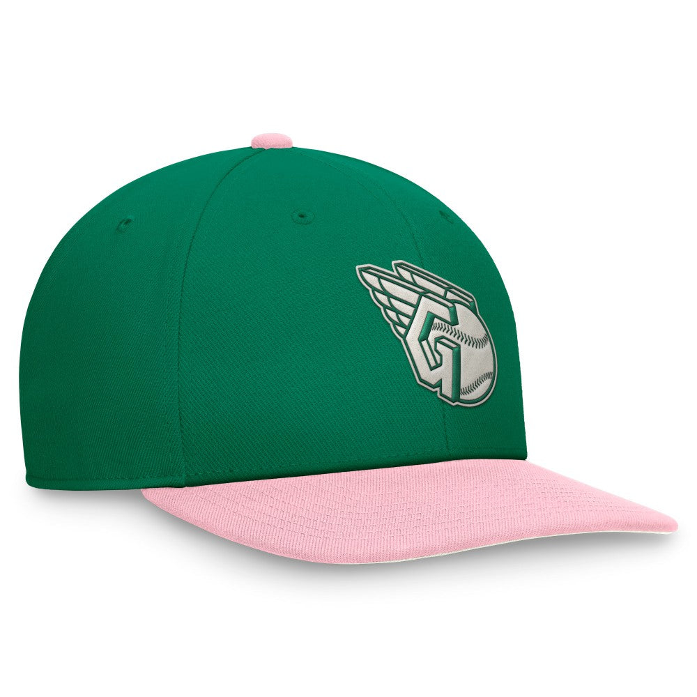 Cleveland Guardians Nike Malachite Pro Performance Snapback Hat - Green/Pink Hats