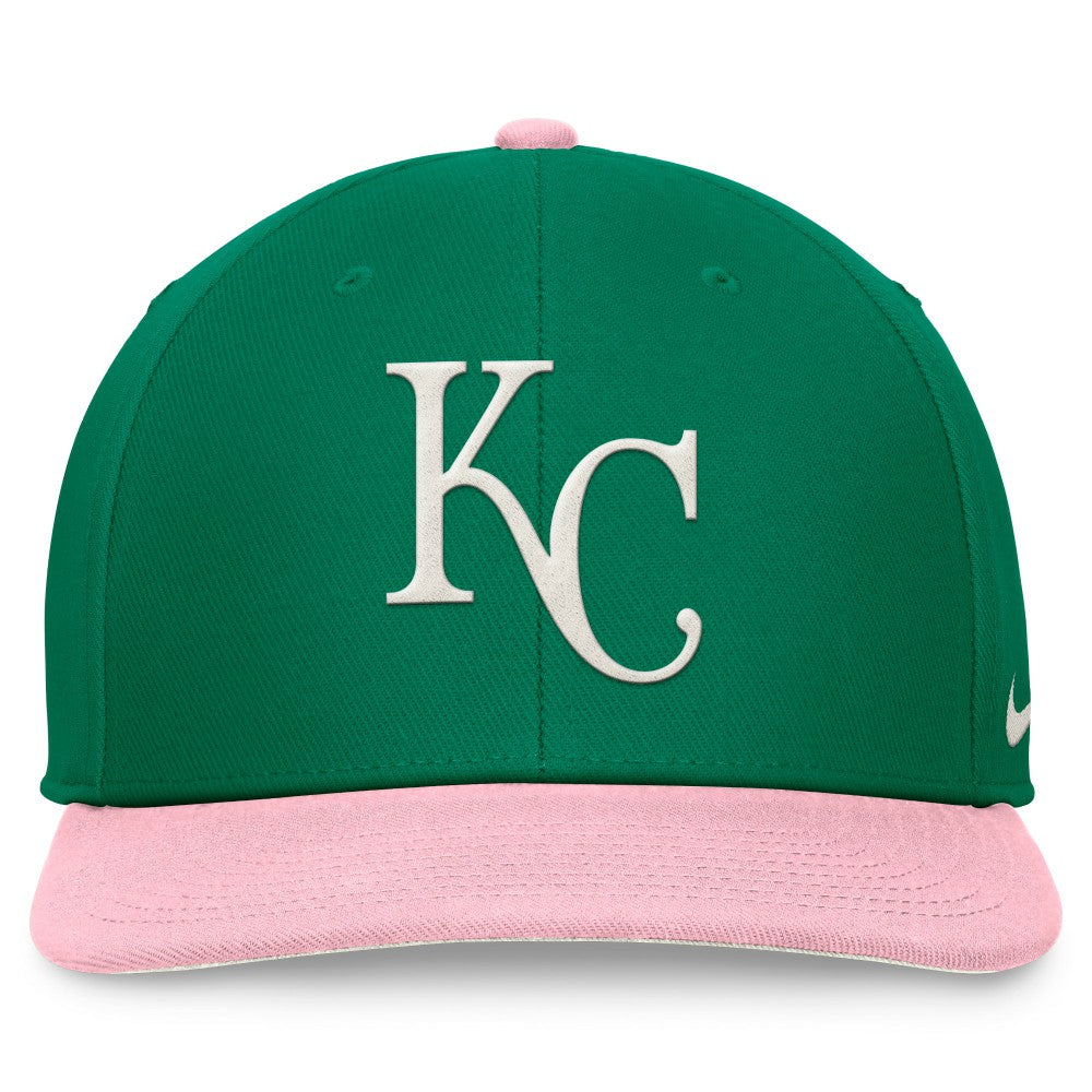 Kansas City Royals Nike Malachite Pro Performance Snapback Hat - Green/Pink Hats