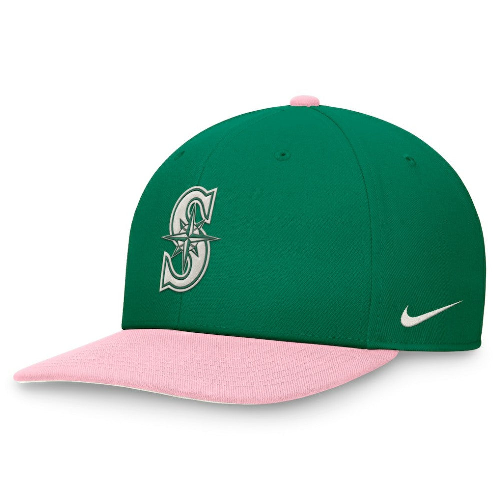 Seattle Mariners Nike Malachite Pro Performance Snapback Hat - Green/Pink Hats
