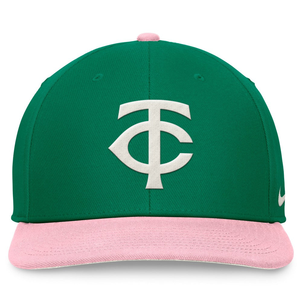 Minnesota Twins Nike Malachite Pro Performance Snapback Hat - Green/Pink Hats
