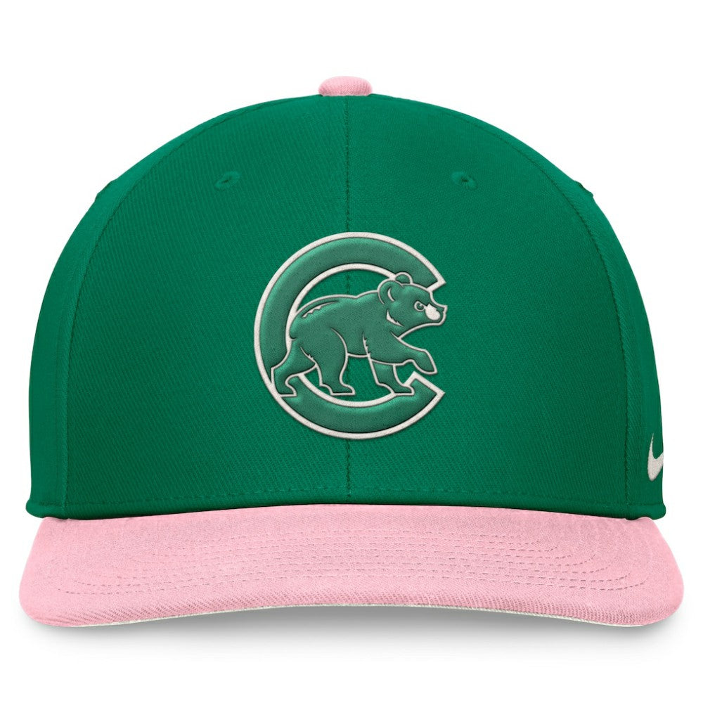 Chicago Cubs Nike Malachite Pro Performance Snapback Hat - Green/Pink Hats