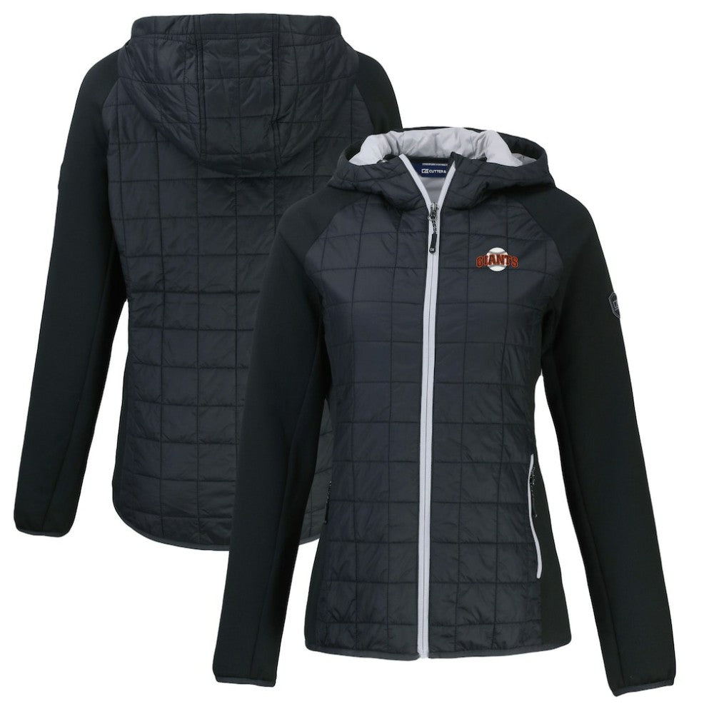San Francisco Giants Cutter & Buck Women's Cooperstown Collection Rainier Primaloft Eco Full-Zip Hybrid Jacket - Black Jackets