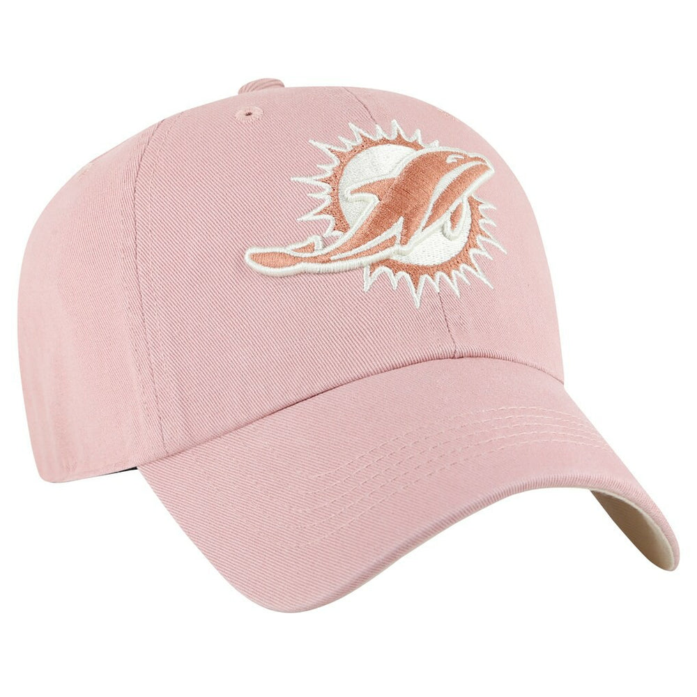 Miami Dolphins '47 Women's Ballpark Cheer Dusty Rose Clean Up Adjustable Hat Pink