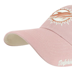 Miami Dolphins '47 Women's Ballpark Cheer Dusty Rose Clean Up Adjustable Hat Pink