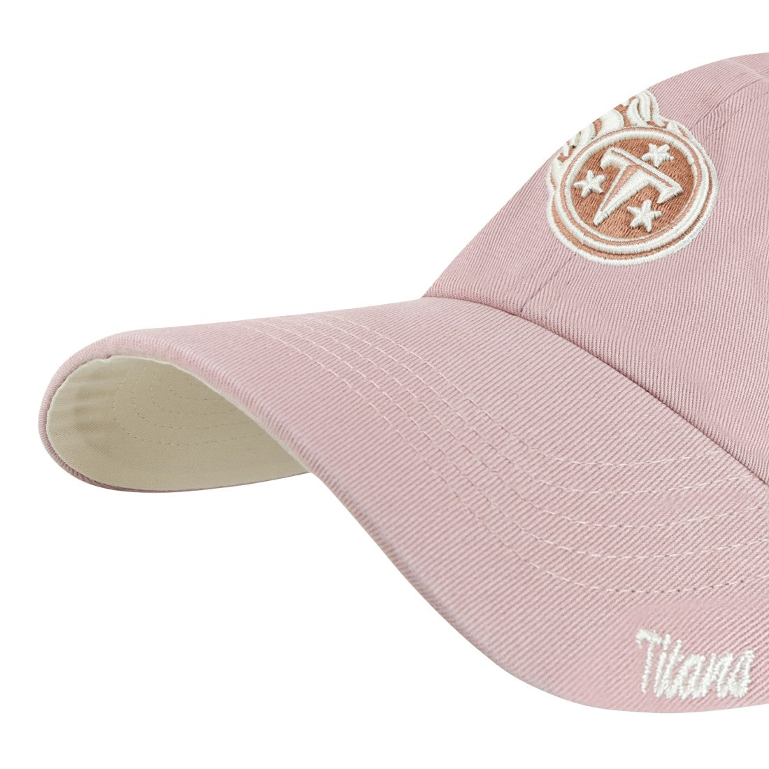 Tennessee Titans '47 Women's Ballpark Cheer Dusty Rose Clean Up Adjustable Hat Pink
