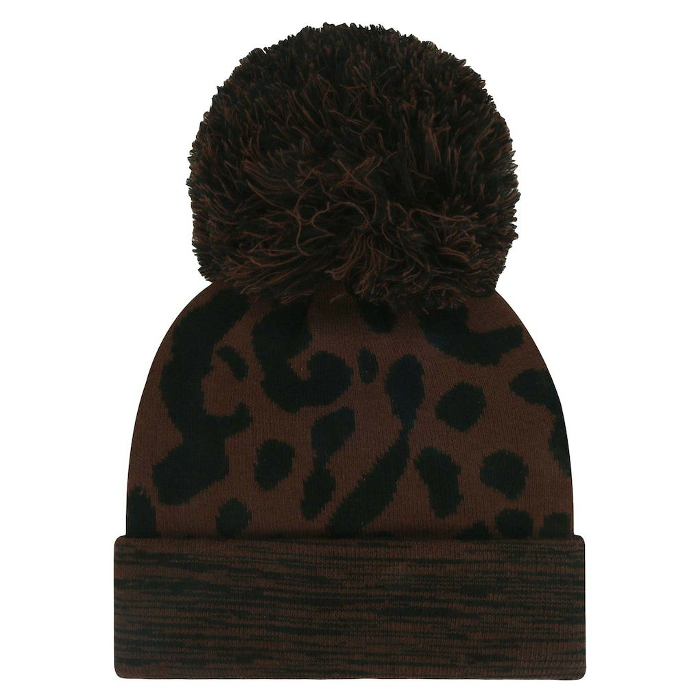 Las Vegas Raiders '47 Women's Cacao Cuffed Knit Hat with Pom Brown