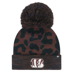 Cincinnati Bengals '47 Women's Cacao Cuffed Knit Hat with Pom Brown