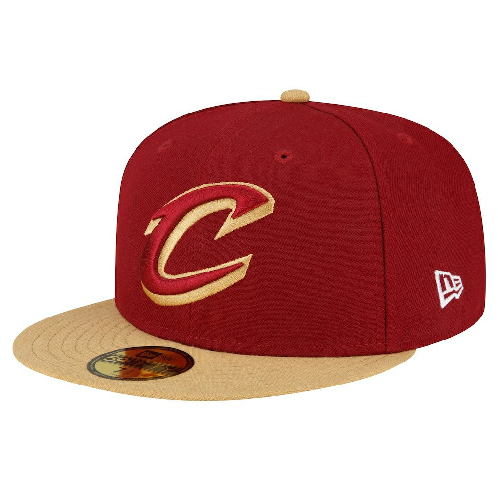 Cleveland Cavaliers 2-Tone 59FIFTY Fitted Hat Wine/Gold