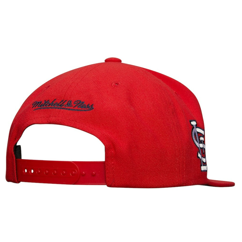 St. Louis Cardinals Mitchell & Ness Team Tagged Snapback Hat - Red Hats