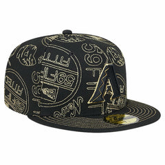 Arizona Diamondbacks New Era 59FIFTY Day Allover Fitted Hat - Black Hats
