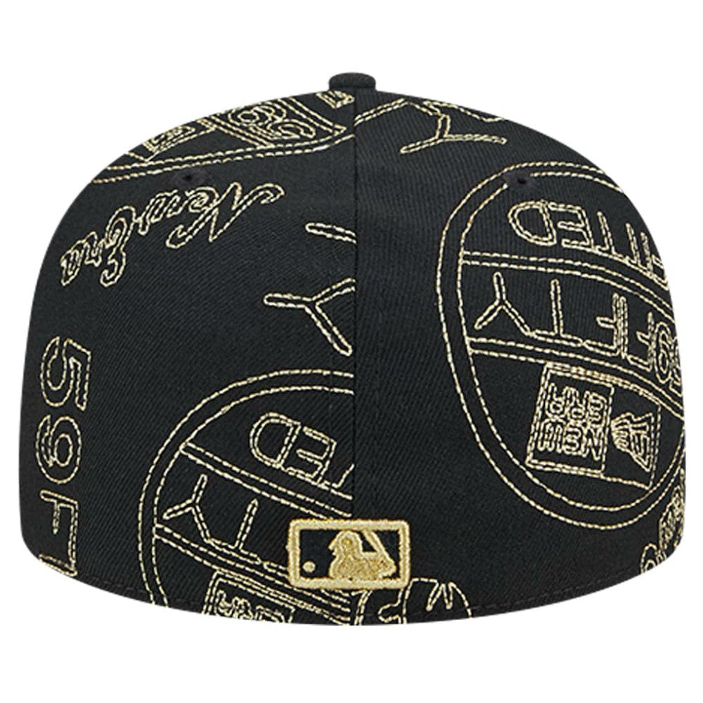 Chicago White Sox New Era 59FIFTY Day Allover Fitted Hat - Black Hats