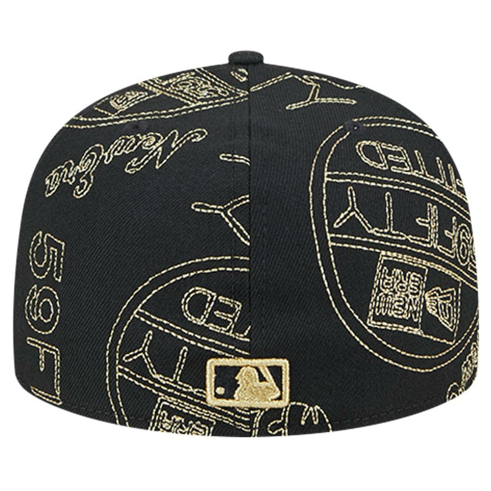 Pittsburgh Pirates New Era 59FIFTY Day Allover Fitted Hat - Black Hats
