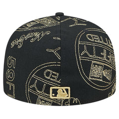 Toronto Blue Jays New Era 59FIFTY Day Allover Fitted Hat - Black Hats