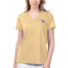 Kansas City Chiefs Margaritaville Women's Game Time V-Neck T-Shirt Gold