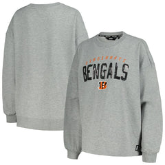 Cincinnati Bengals DKNY Sport Women's Penelope Pullover Sweatshirt Heather Charcoal