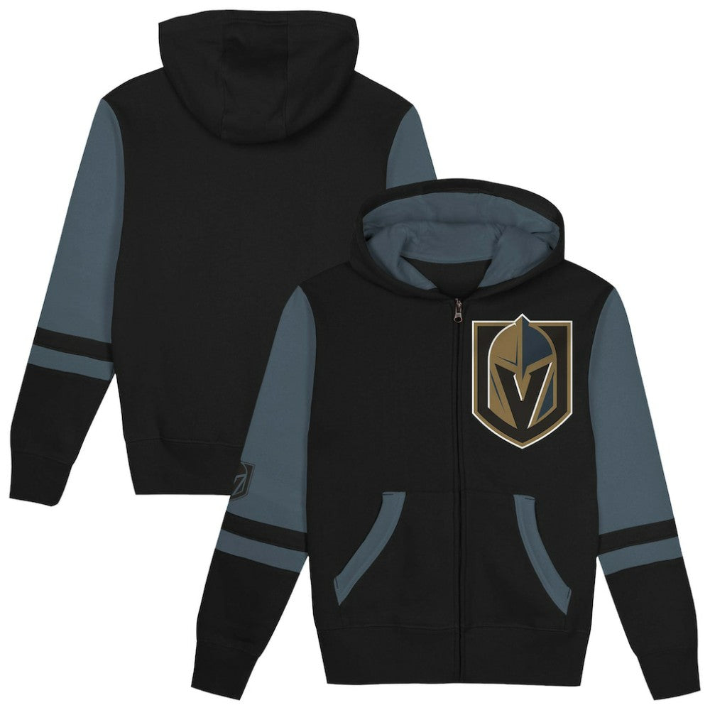 NHL Vegas Golden Knights Preschool Face Off Full-Zip Hoodie - Black