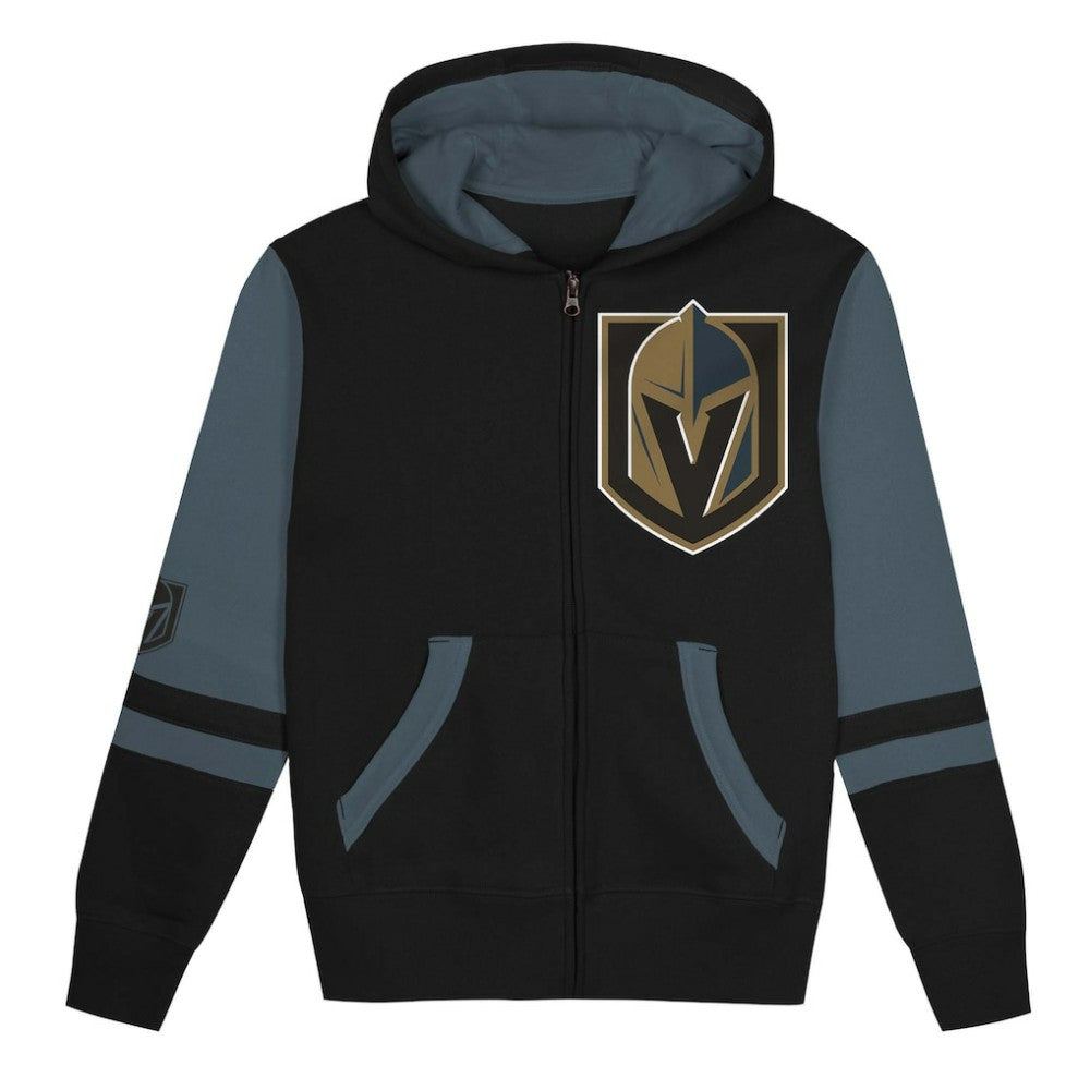 NHL Vegas Golden Knights Preschool Face Off Full-Zip Hoodie - Black
