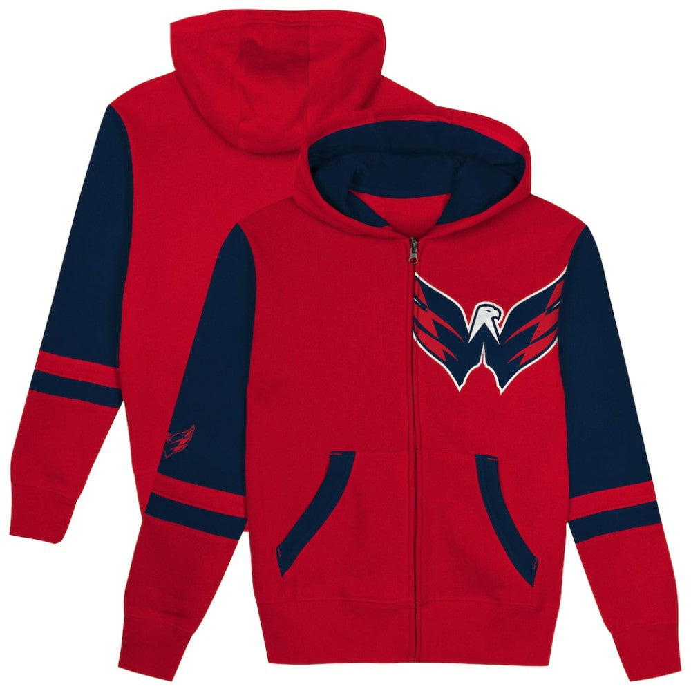 NHL Washington Capitals Preschool Face Off Full-Zip Hoodie - Red