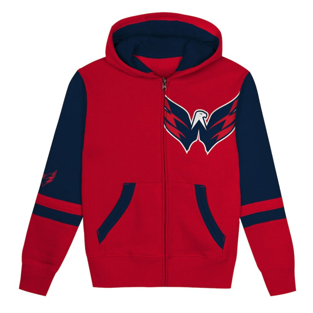 NHL Washington Capitals Preschool Face Off Full-Zip Hoodie - Red