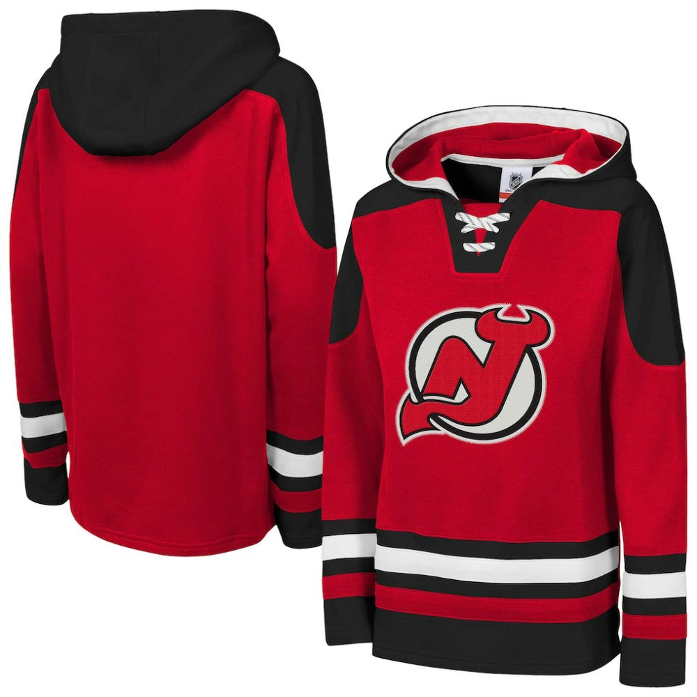 NHL New Jersey Devils Youth Ageless Must Have Home V-Neck Pullover Hoodie - Red