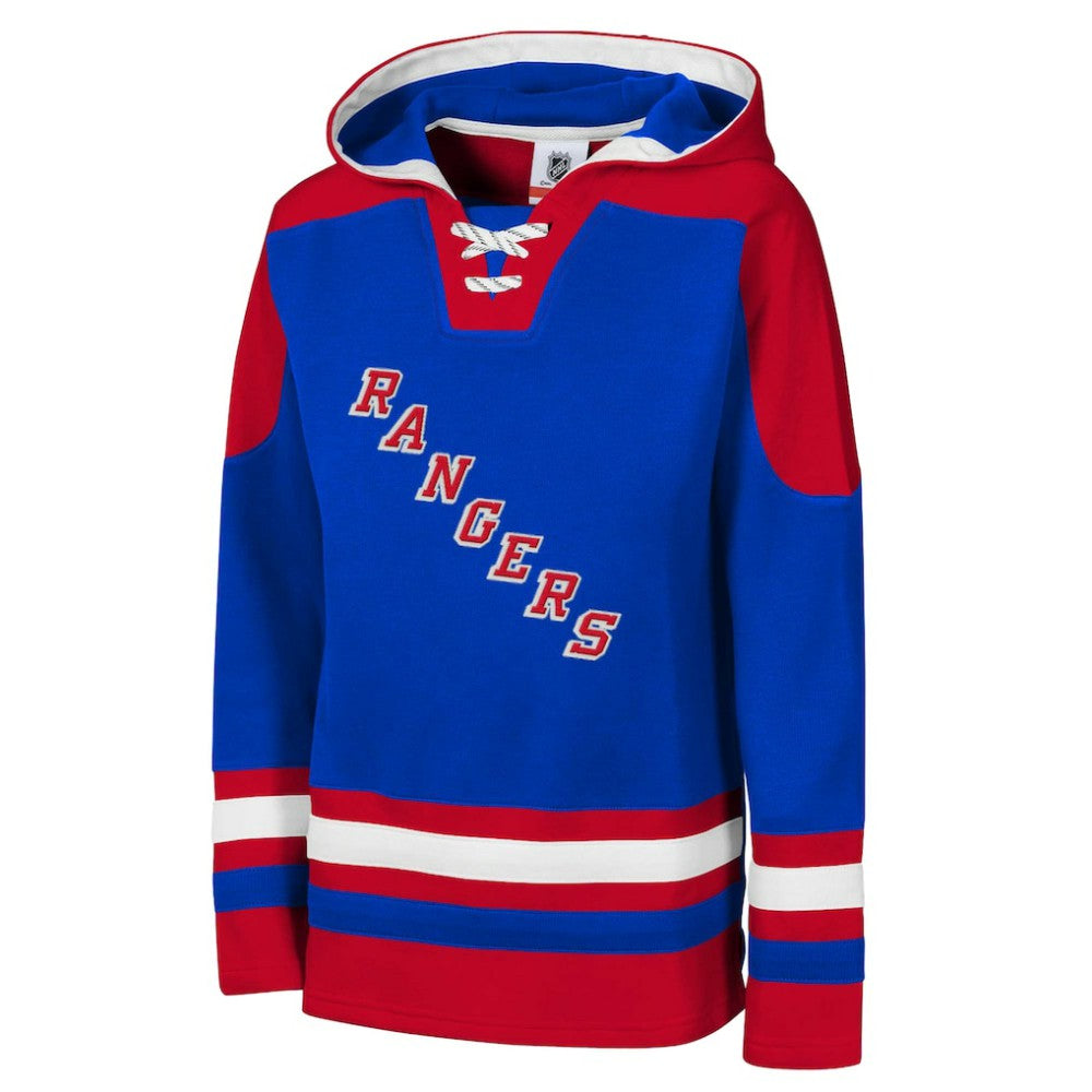 NHL New York Rangers Youth Ageless Must Have Home V-Neck Pullover Hoodie - Blue