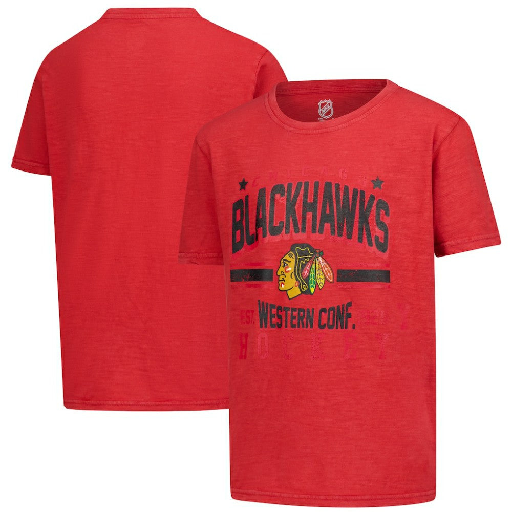 NHL Chicago Blackhawks Youth Sure Short T-Shirt - Red
