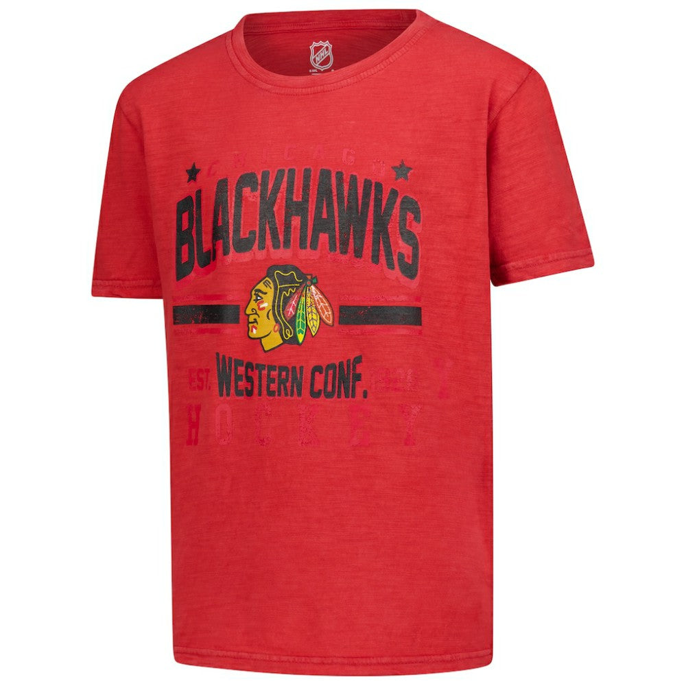 NHL Chicago Blackhawks Youth Sure Short T-Shirt - Red