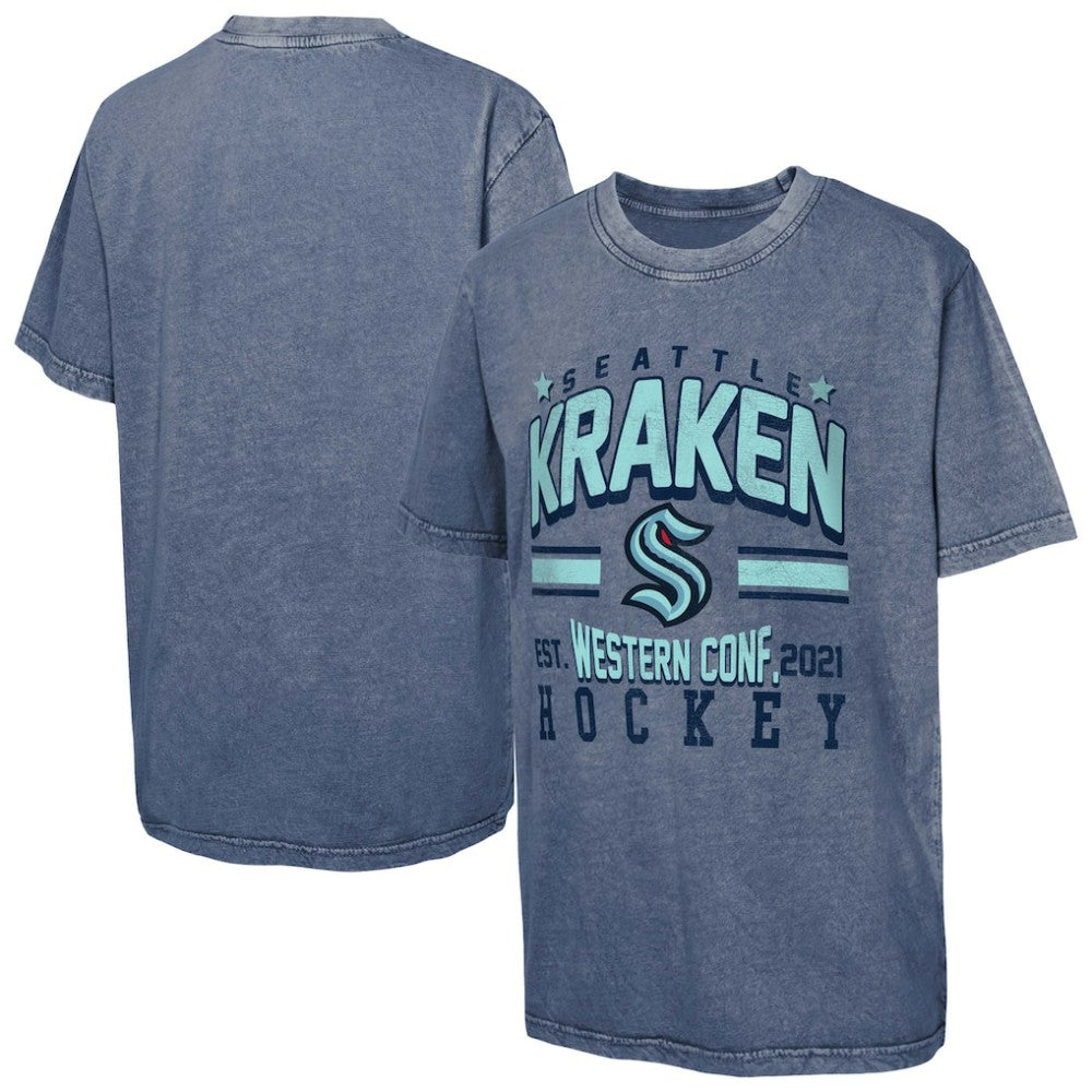 NHL Seattle Kraken Youth Sure Short T-Shirt - Navy